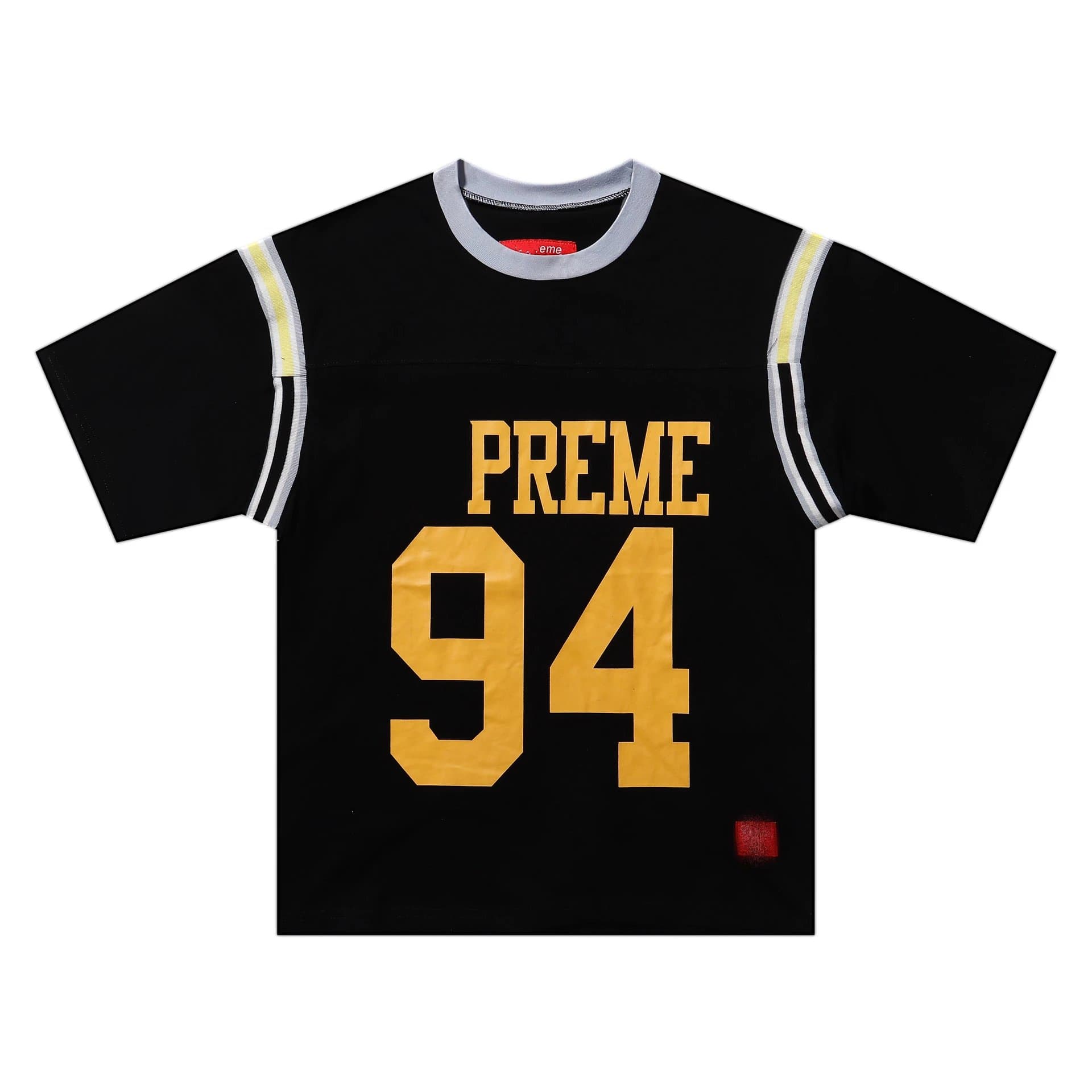 Supreme Football Jersey Gold Logo — E2034黑色