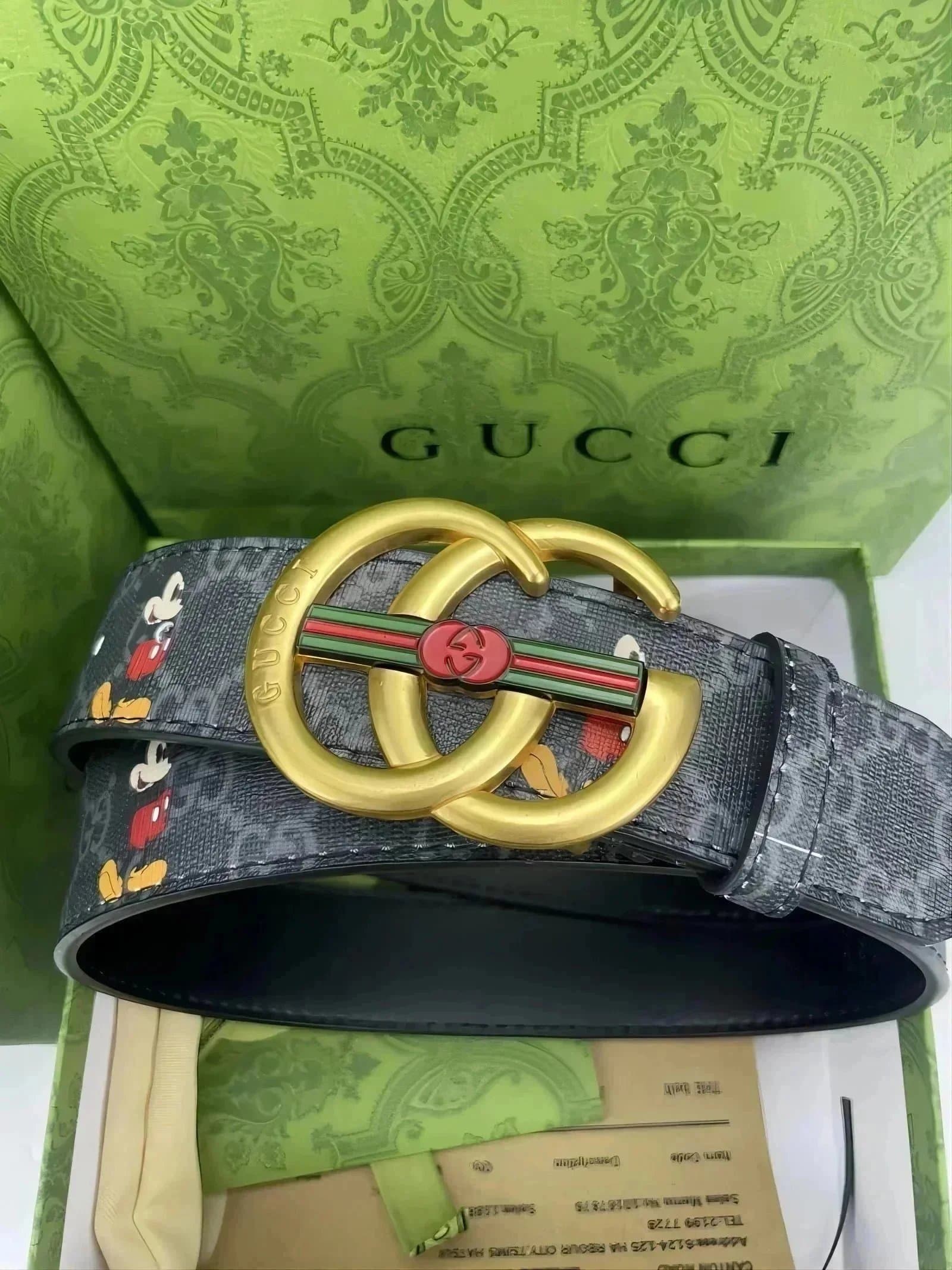 Gucci GG Marmont Belt Mickey Mouse Print — 090903088-10