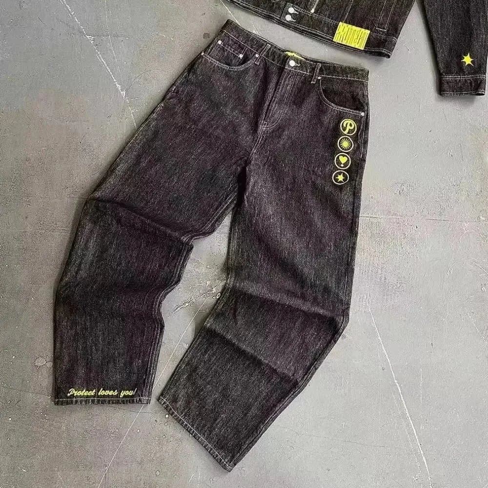 Rick Owens Jeans Lightning Star Print — 35黑色005