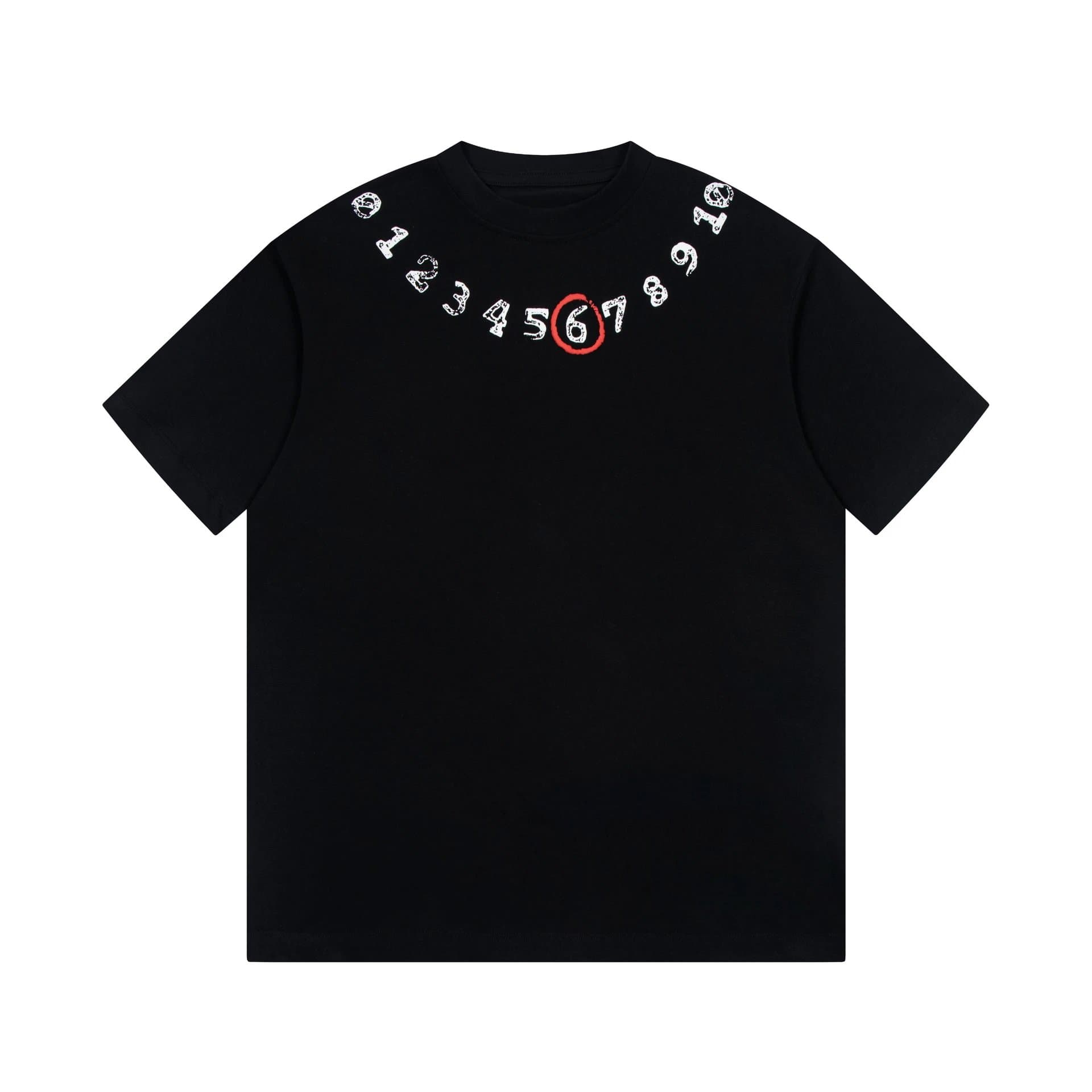 Maison Margiela Heart Logo T-Shirt Numbered Heart Print — 30