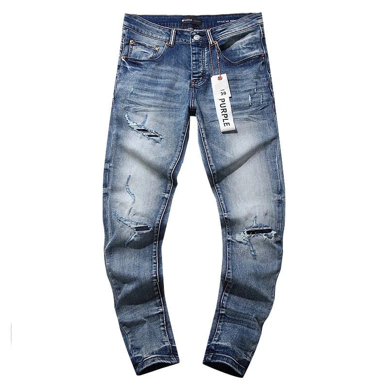 Distressed Slim Fit Jeans Paint Splatter Ripped — 34