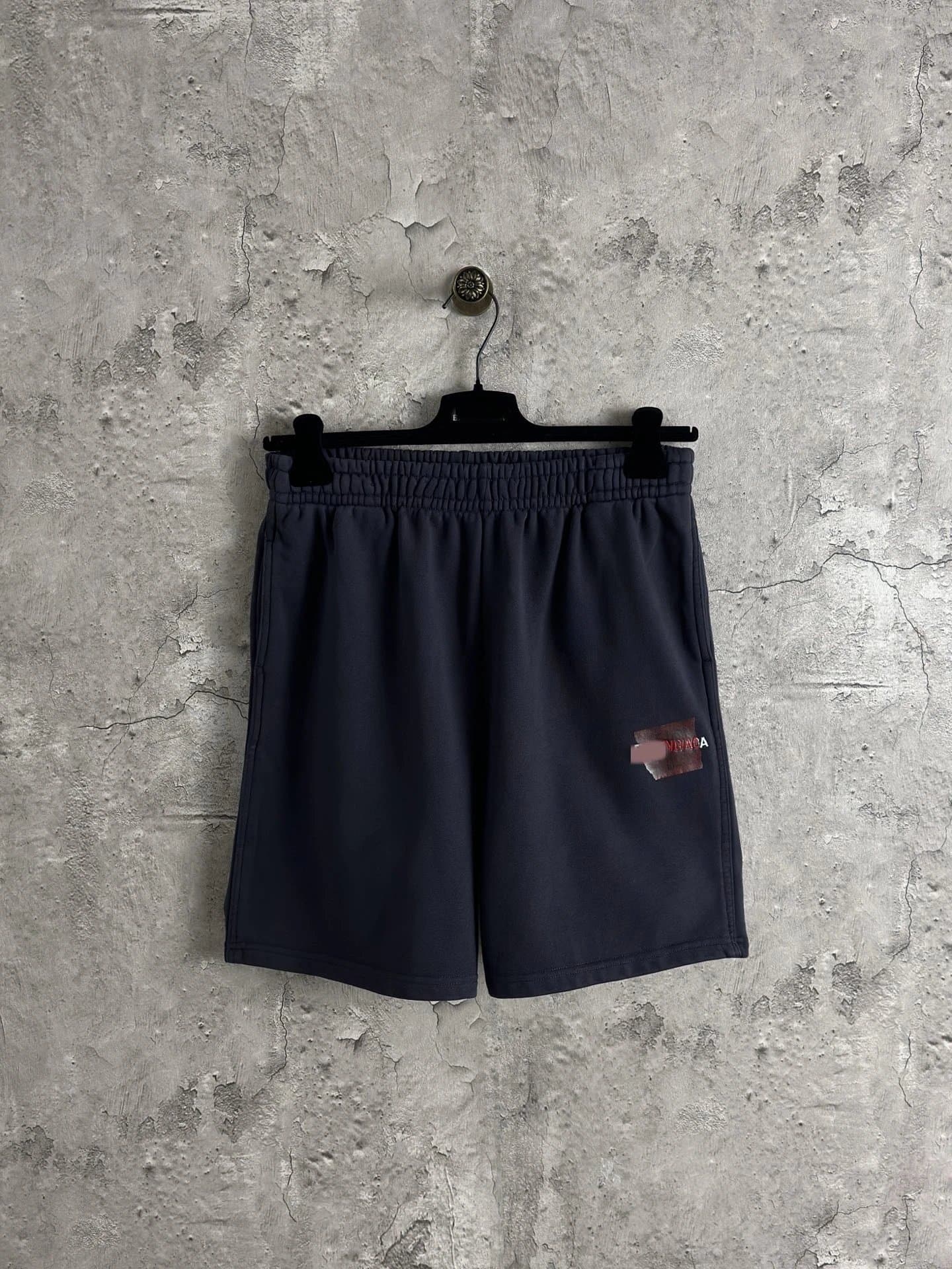 Balenciaga Logo Shorts Washed Grey — 2