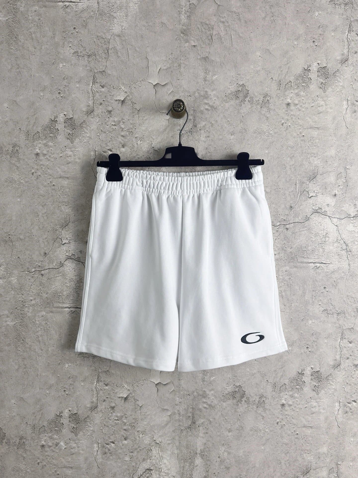 Balenciaga Logo Shorts Washed Grey — 3