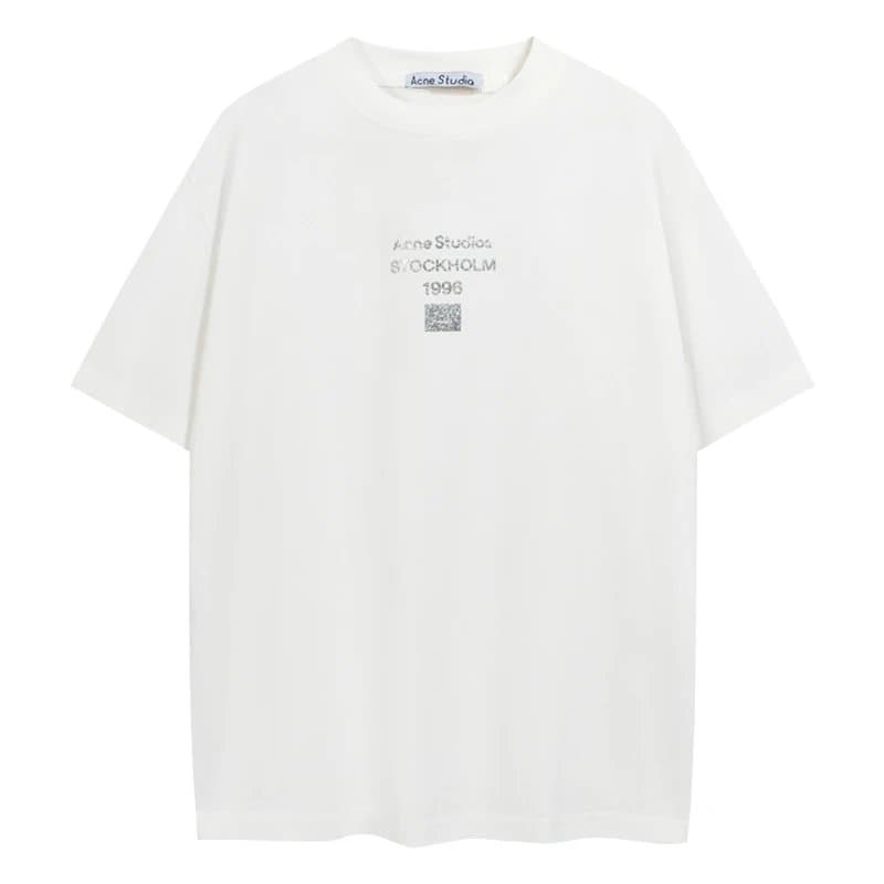 Acne Studios Stockholm 1996 Tee Pink Logo Print — 白色(AC908066)