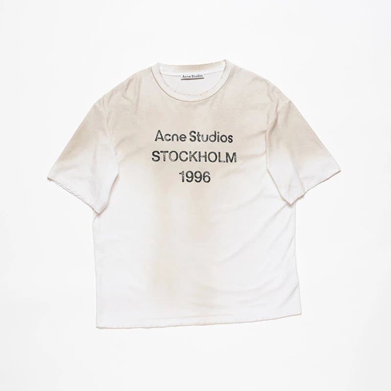 Acne Studios Stockholm 1996 Tee Pink Logo Print — 白色(AC908026)
