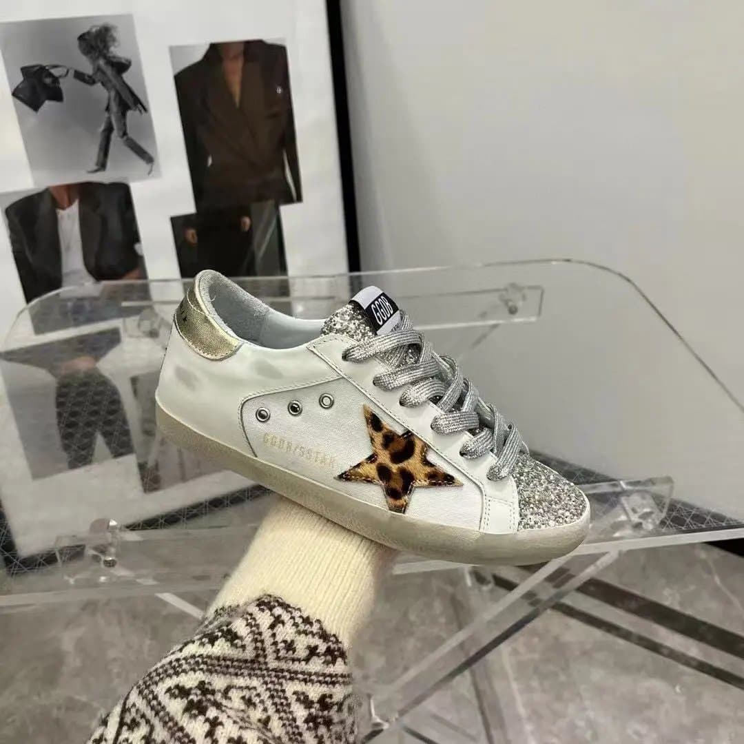 Golden Goose Ball Star Distressed Green — 39