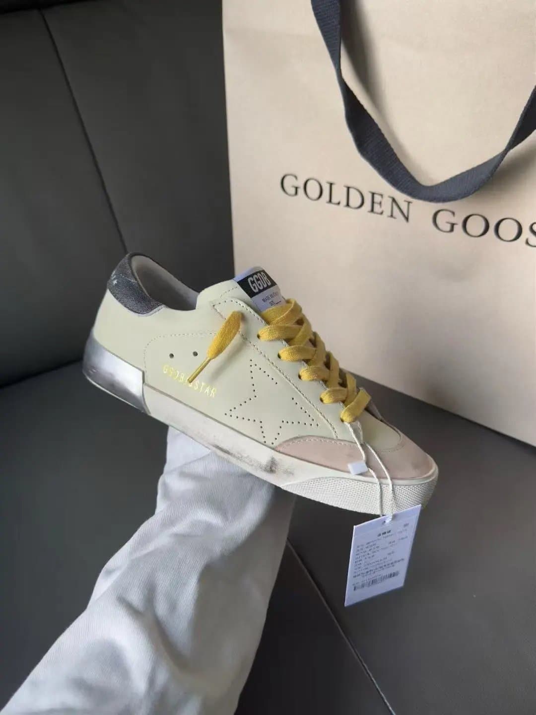 Golden Goose Ball Star Distressed Green — 9
