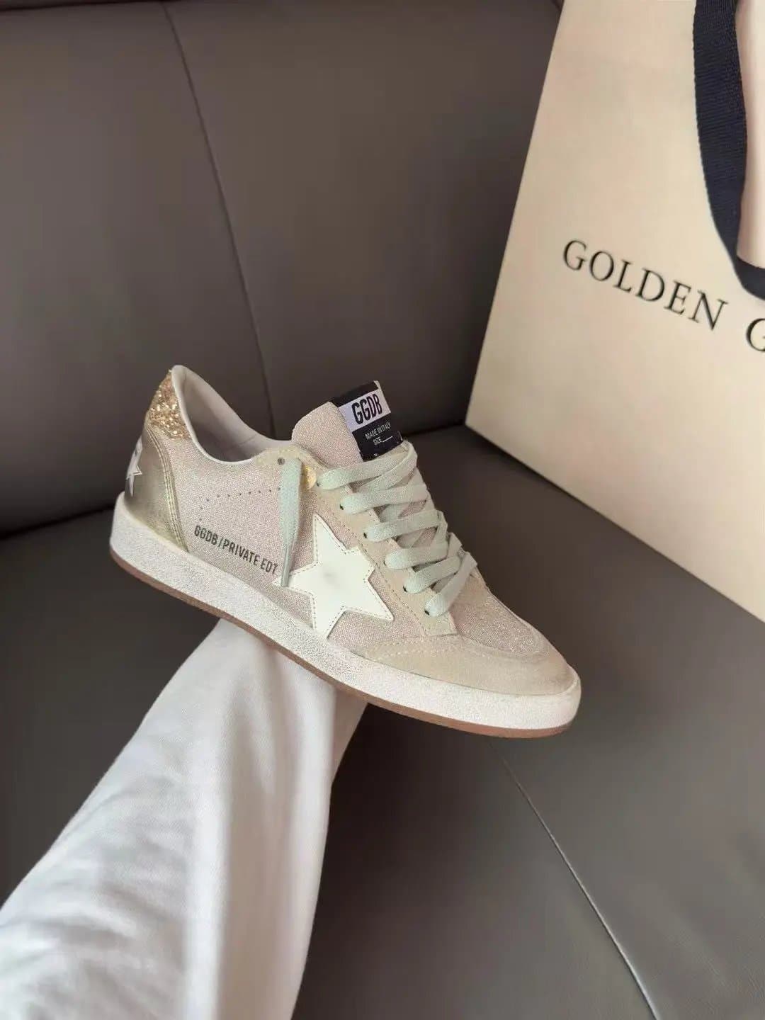 Golden Goose Ball Star Distressed Green — 15