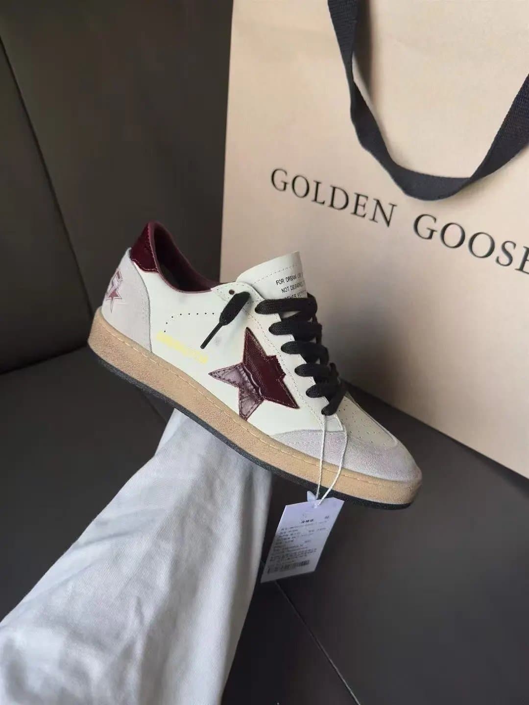 Golden Goose Ball Star Distressed Green — 5