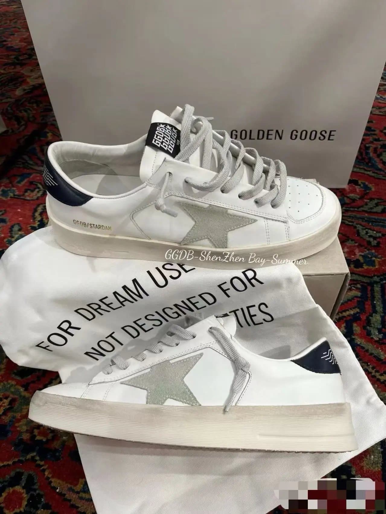 Golden Goose Ball Star Distressed Green — 3