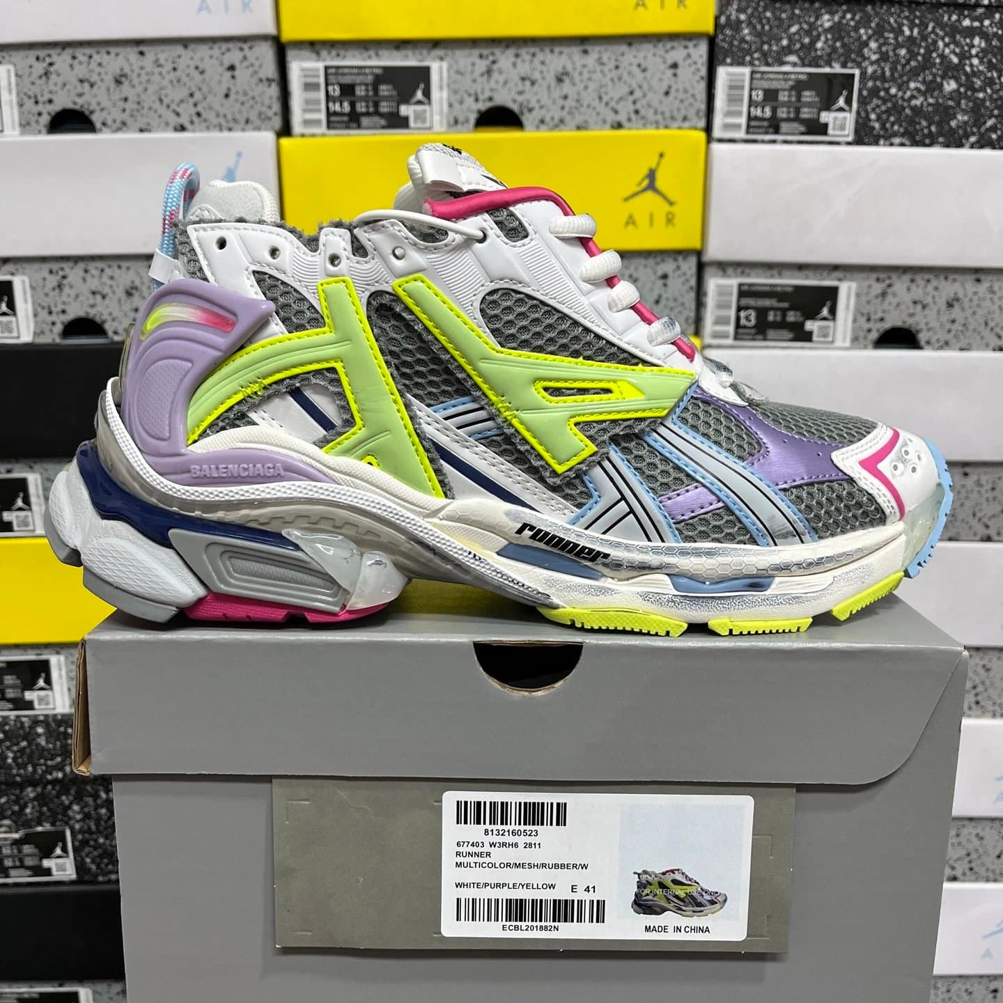 Balenciaga Speed Trainer Multicolor — 2811白黄紫35-46
