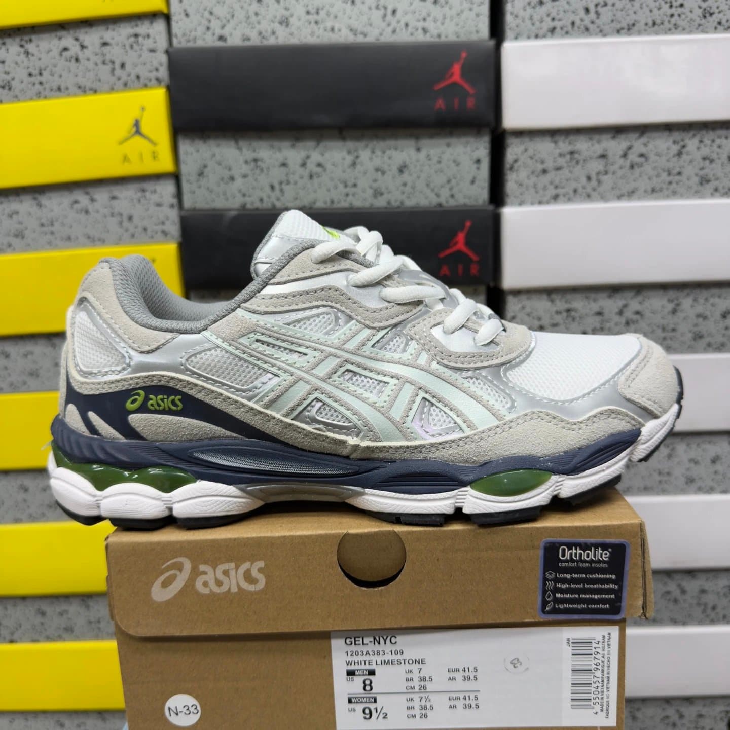Asics GEL-NYC Silver Yellow — 1203A383-109